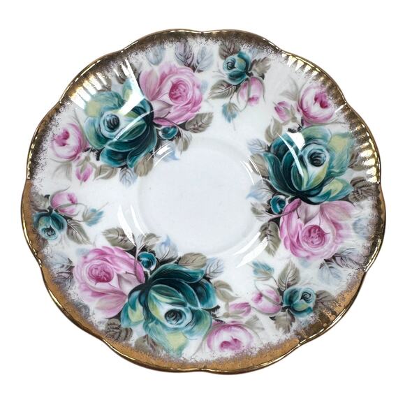 Royal Albert Summer Bounty Series Jade Cup & Saucer Set White Bone China England - Picture 8 of 12